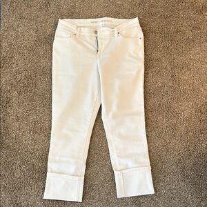 Old Navy White Ankle Cropped Jeans
